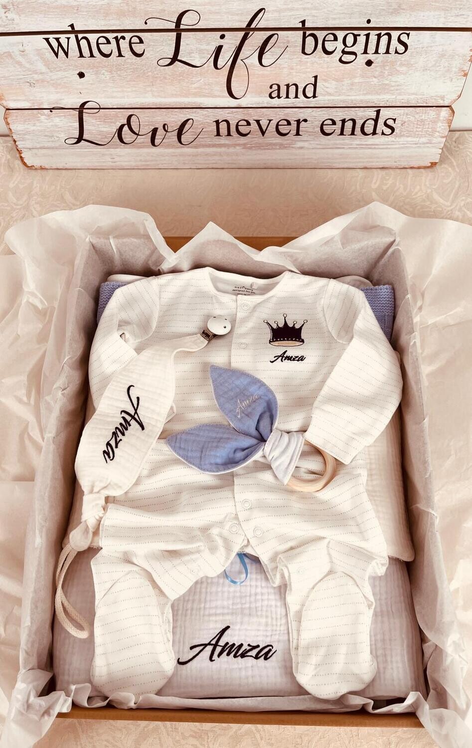 Trusou Botez Personalizat Amza - Set Biserica Premium