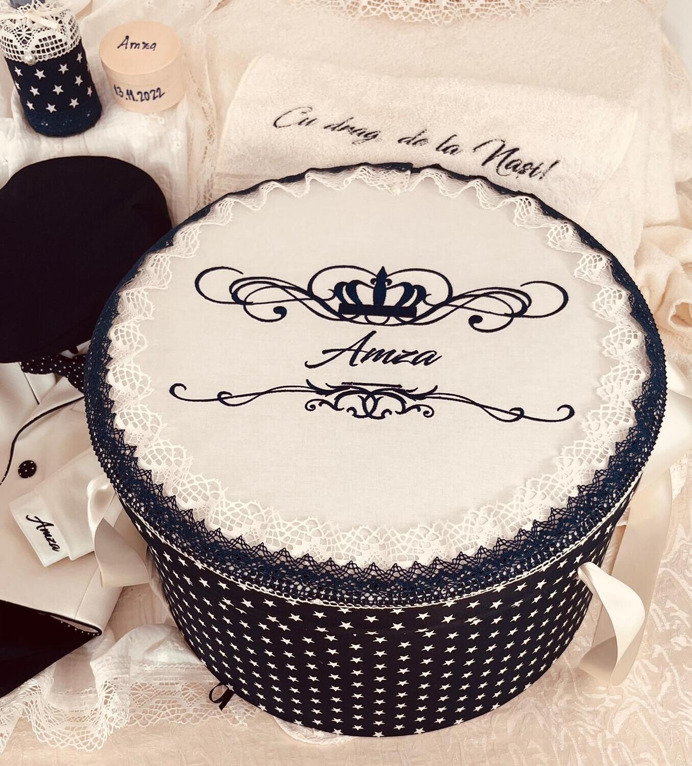 Trusou Botez Personalizat Amza - Set Biserica Premium
