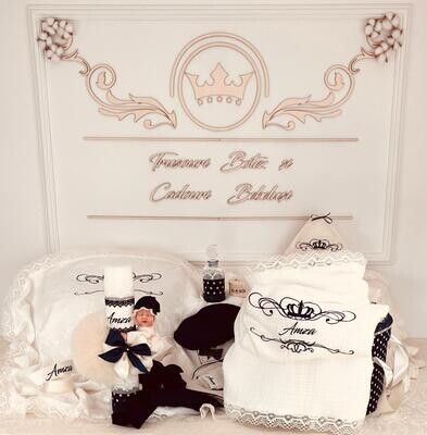 Trusou Botez Personalizat Amza - Set Biserica Premium