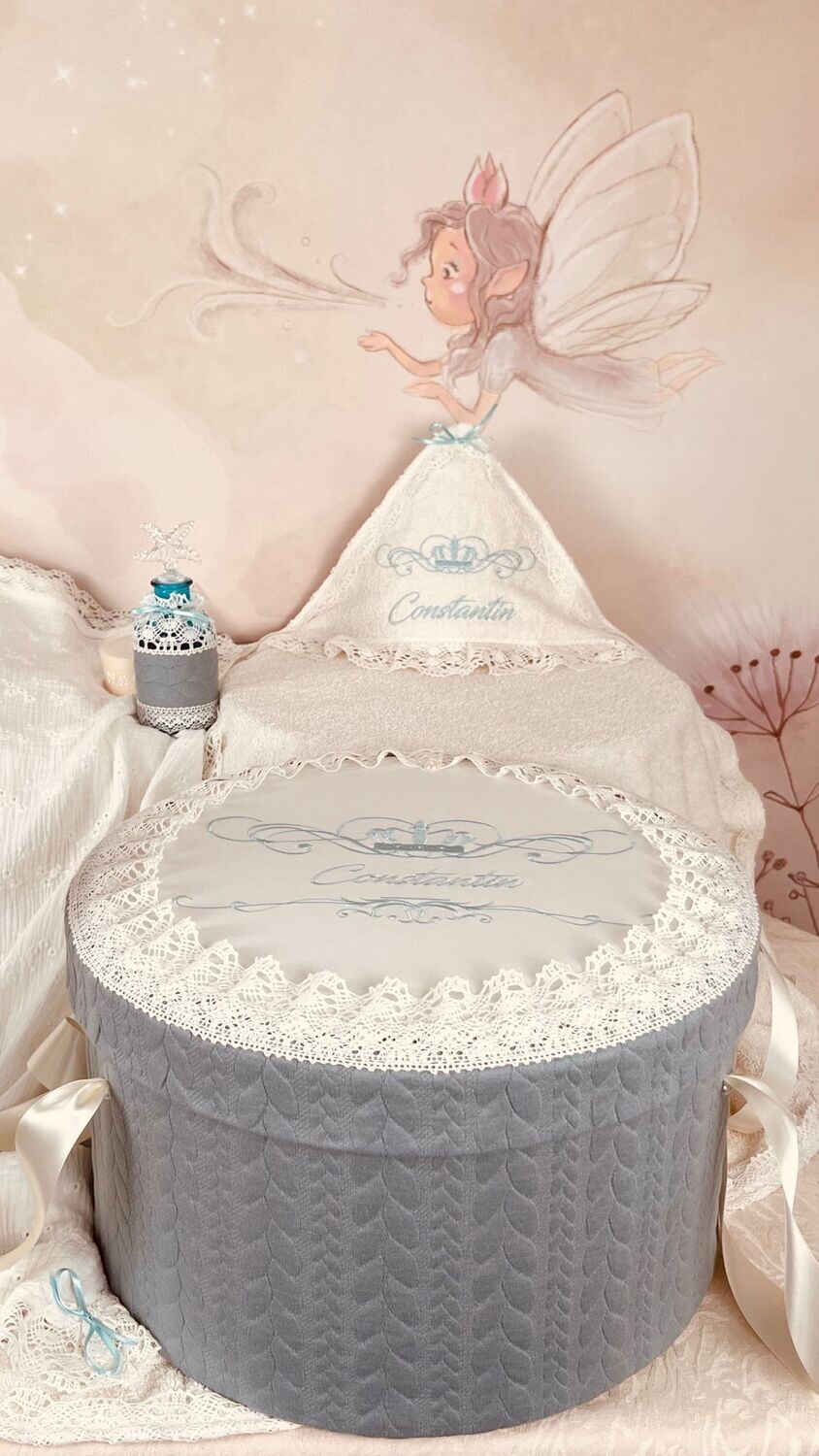 Trusou Botez Personalizat Aqua nou - Set Biserica