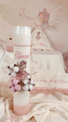 Trusou Botez Muslin Personalizat Balerina - Set Biserica