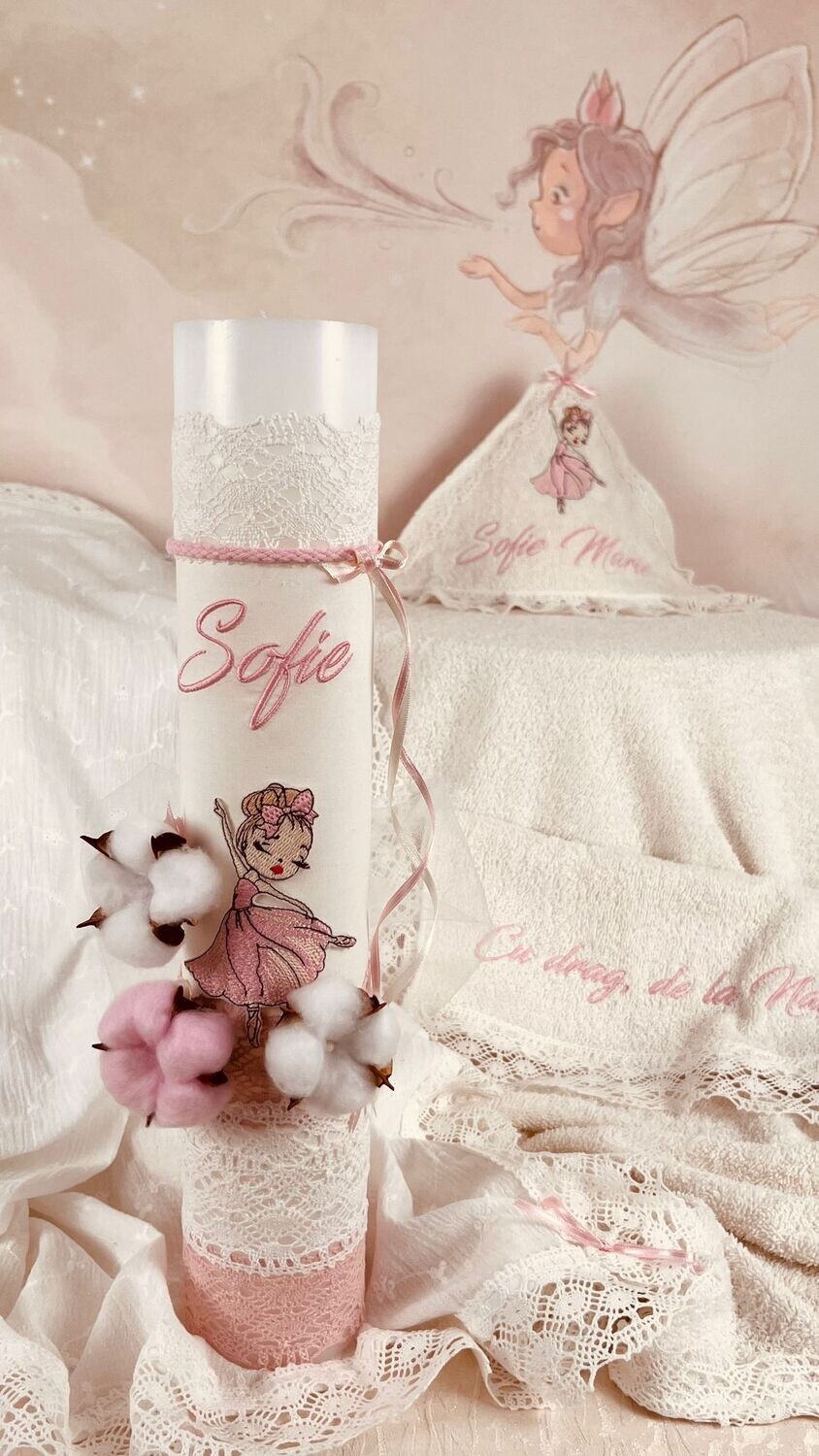 Trusou Botez Personalizat Balerina Sofia - Set Biserica