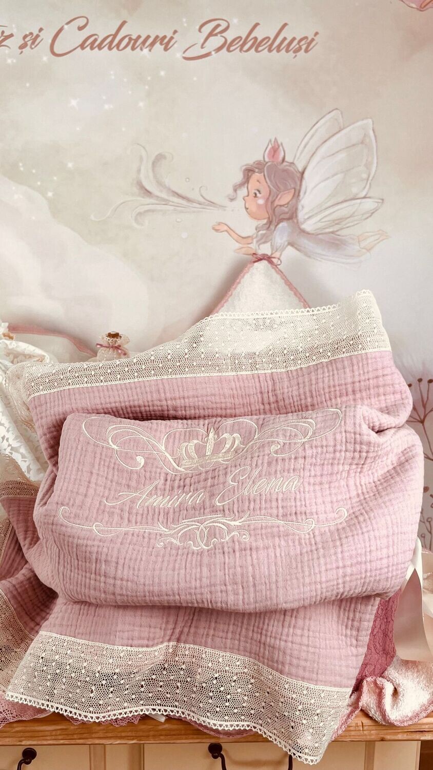 Trusou Botez Muselina Regal Amira - Set Biserica Premium