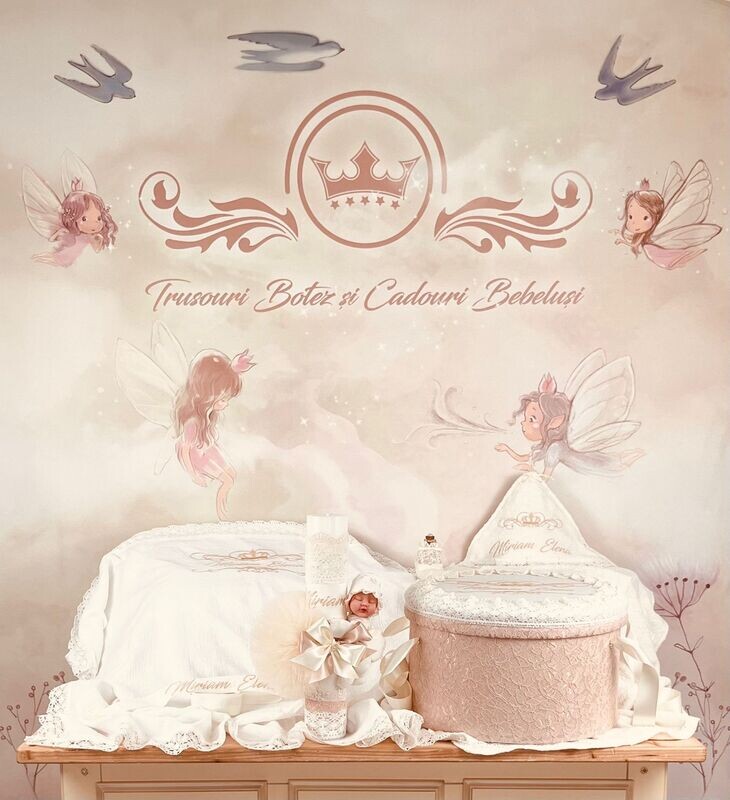 Trusou Botez Muslin Regal Miriam - Set Biserica Premium