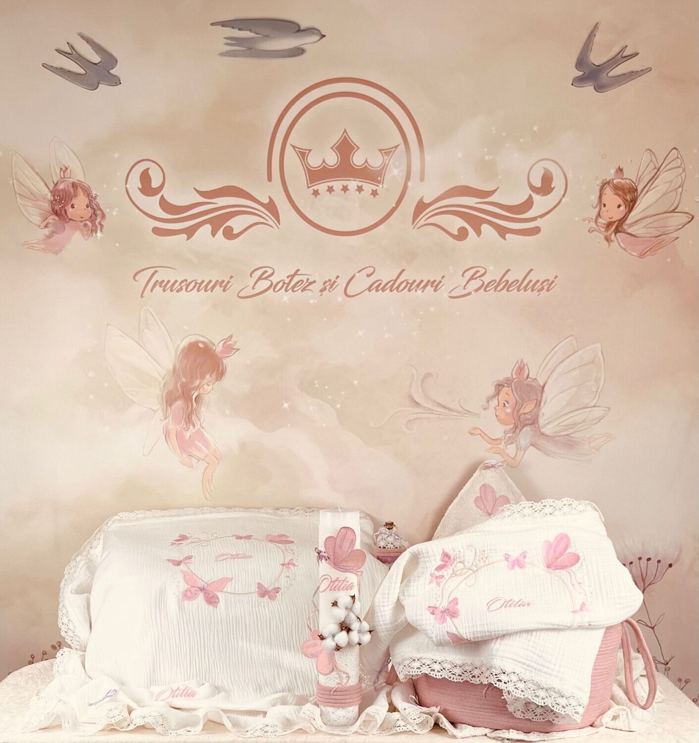 Trusou Botez Printesa Fluturas Otilia - Set Botez Premium
