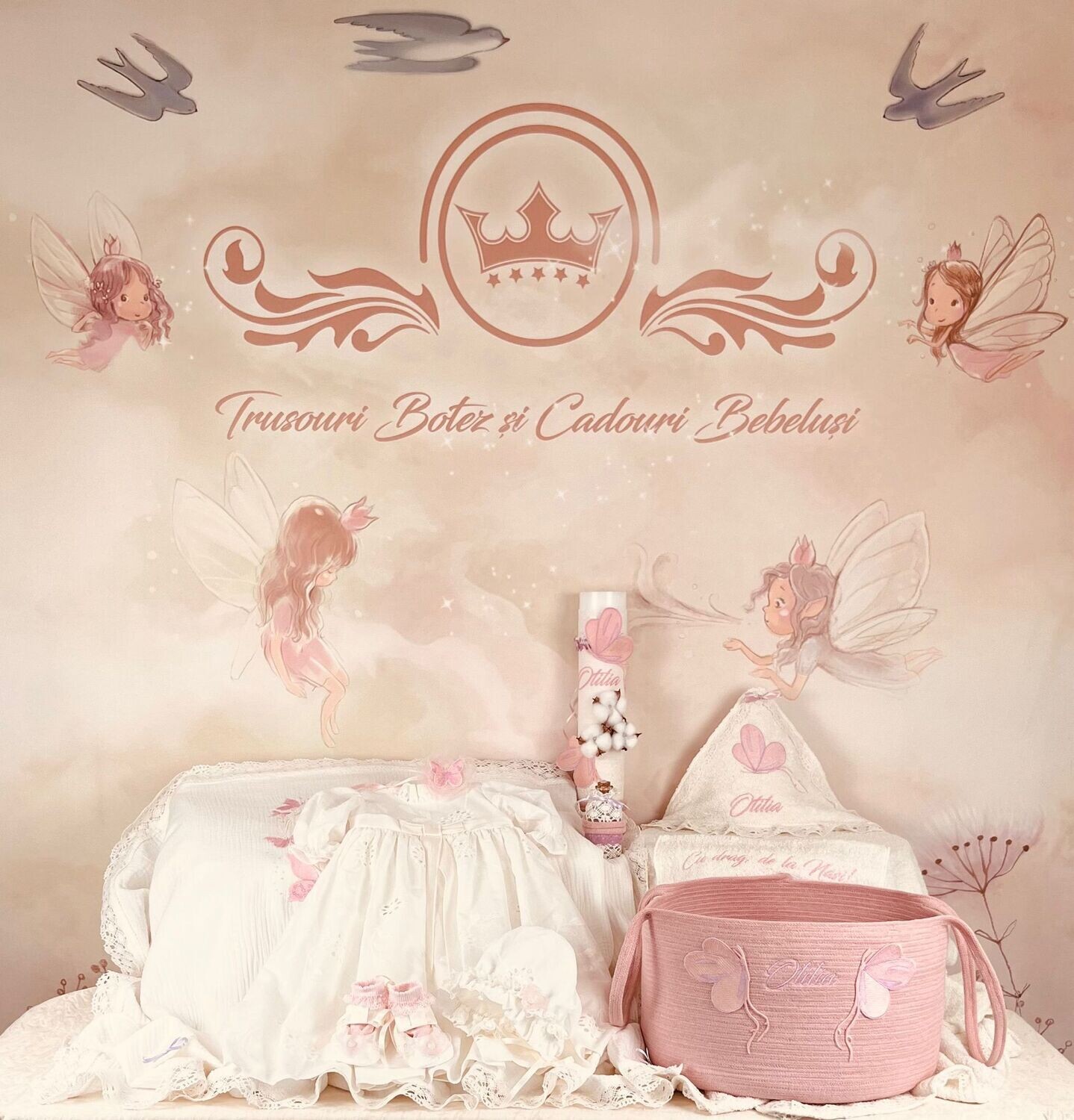 Trusou Botez Printesa Fluturas Otilia - Set Botez Premium