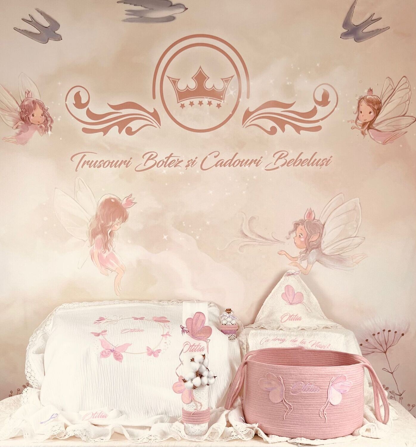 Trusou Botez Printesa Fluturas Otilia - Set Botez Premium