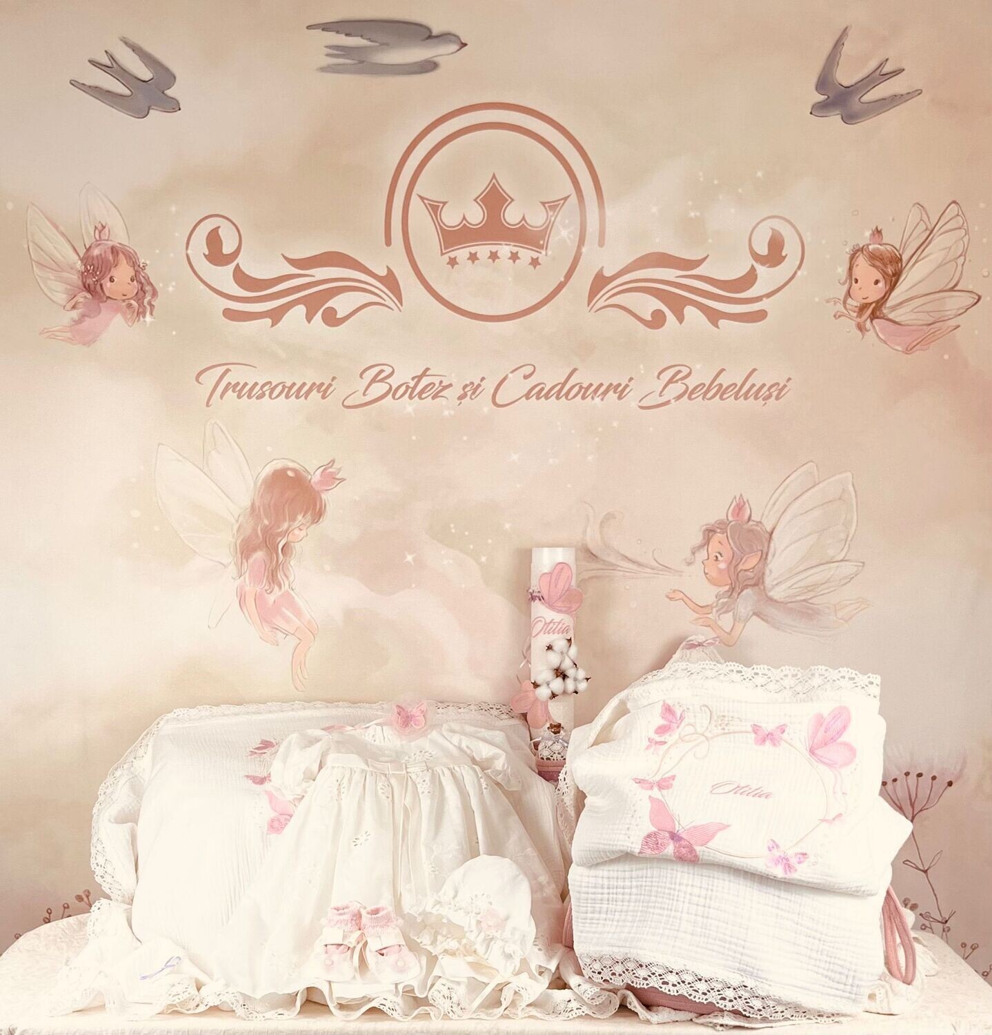 Trusou Botez Printesa Fluturas Otilia - Set Botez Premium