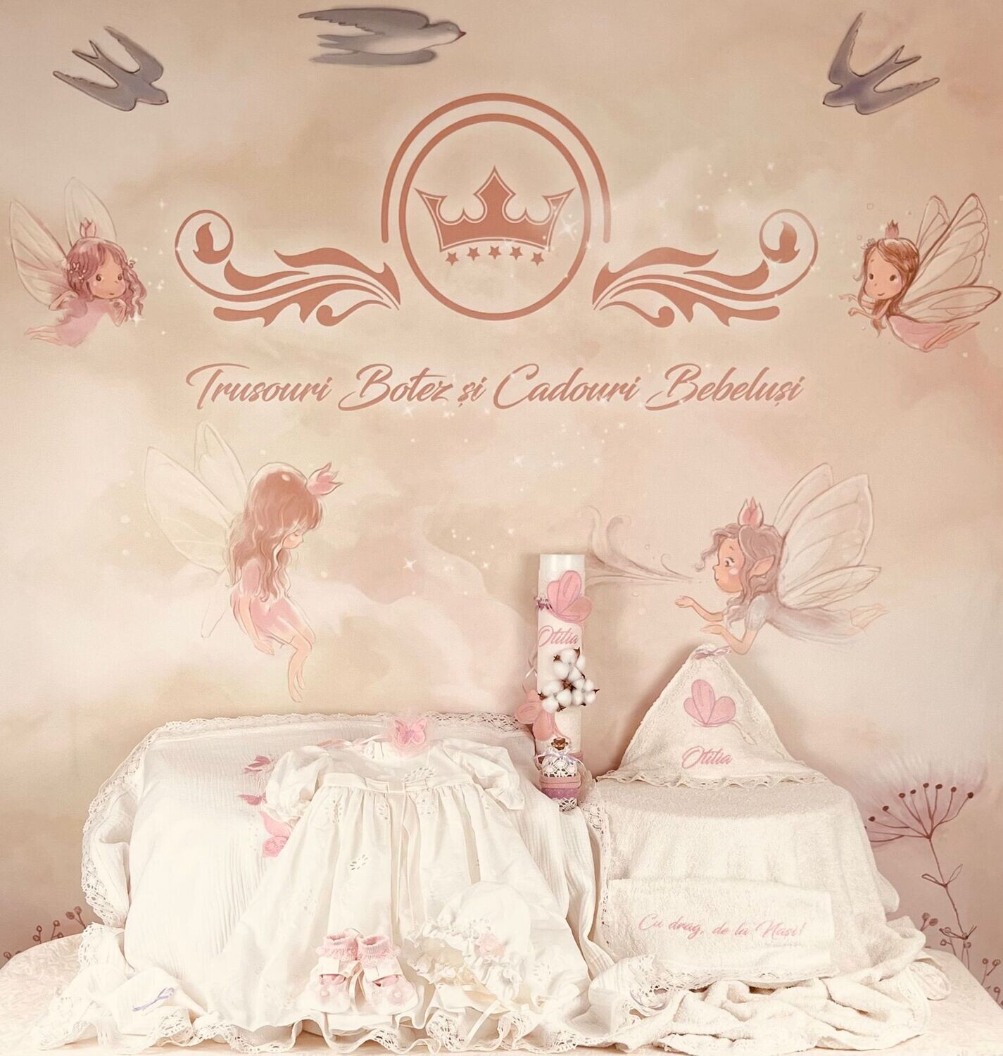 Trusou Botez Printesa Fluturas Otilia - Set Botez Premium