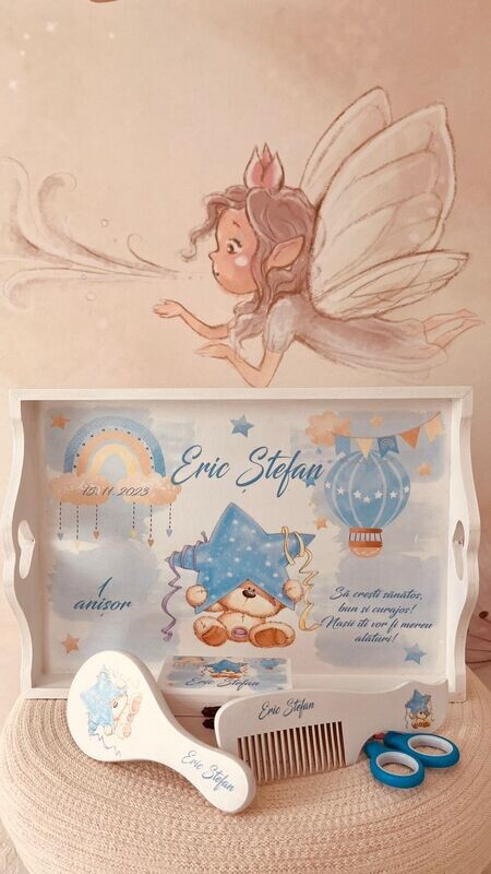 Set Mot Urs cu Stea Aniversare 1 an Set Mot Urs cu Stea Aniversare 1 an