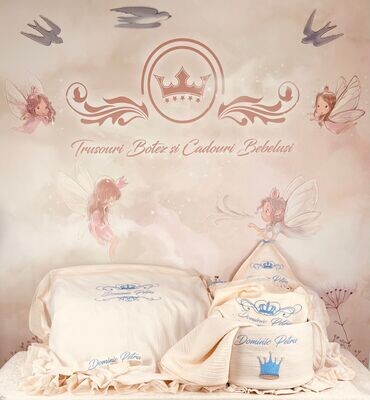 Trusou Botez Personalizat Muselina Royal new - Set Biserica