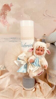 Trusou Botez Personalizat Muselina Oita - Set Biserica
