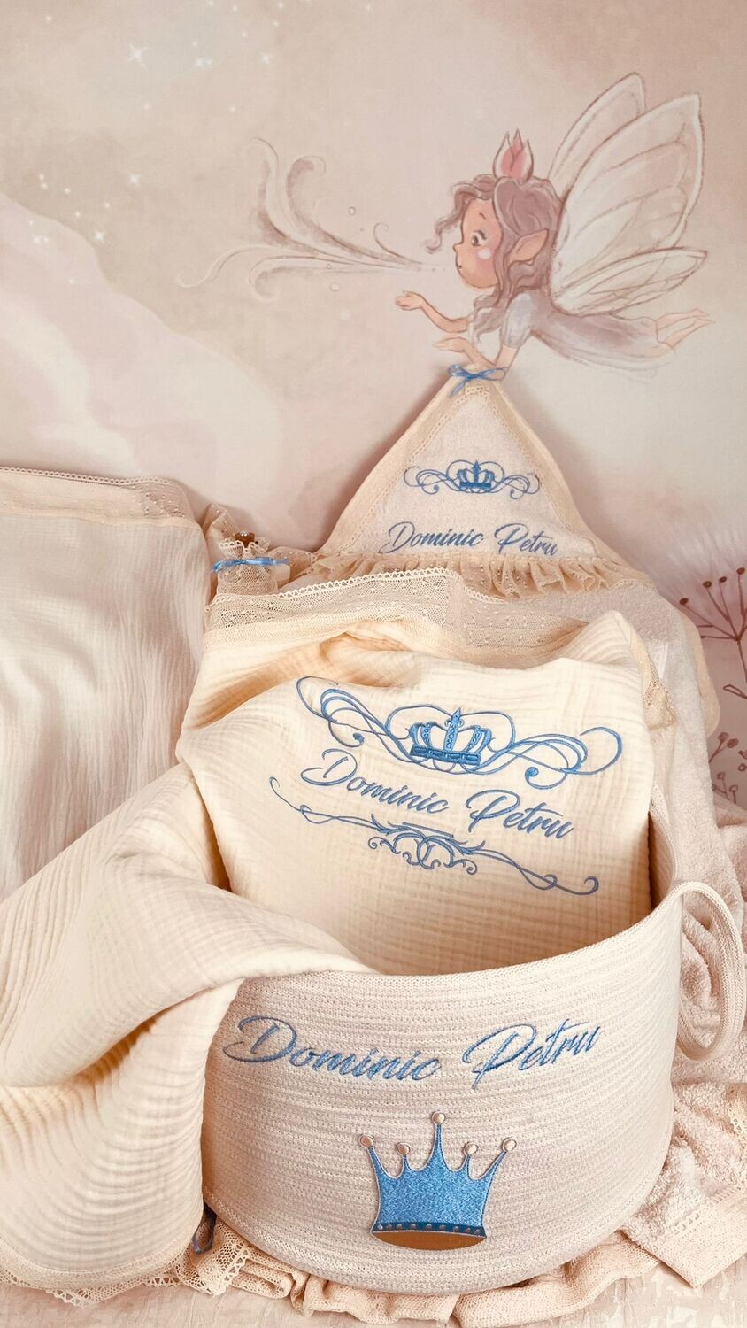 Trusou Botez Personalizat Muselina Royal new - Set Biserica