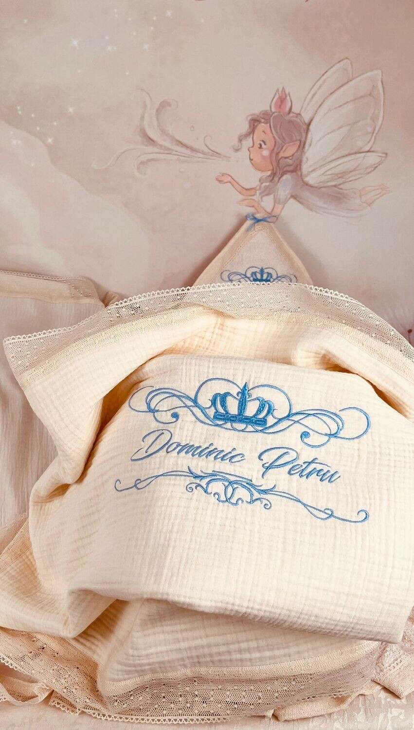 Trusou Botez Personalizat Muselina Royal new - Set Biserica