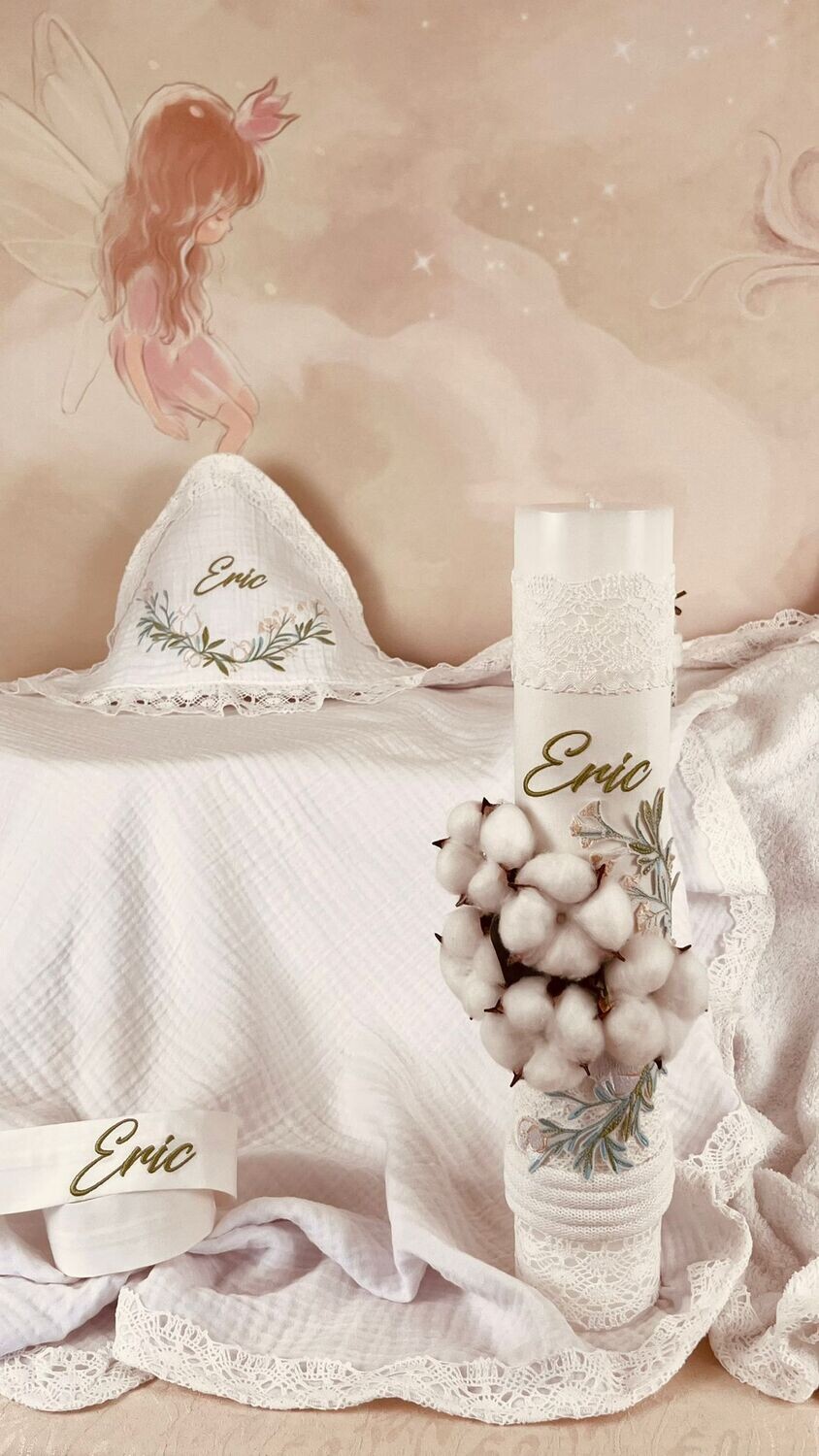 Trusou Botez Muselina Eucalipt Eric- Set Biserica Premium