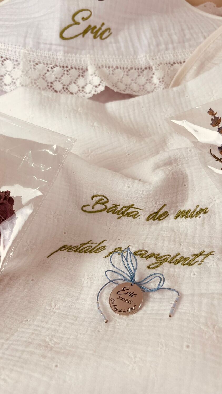 Trusou Botez Muselina Eucalipt Eric- Set Biserica Premium