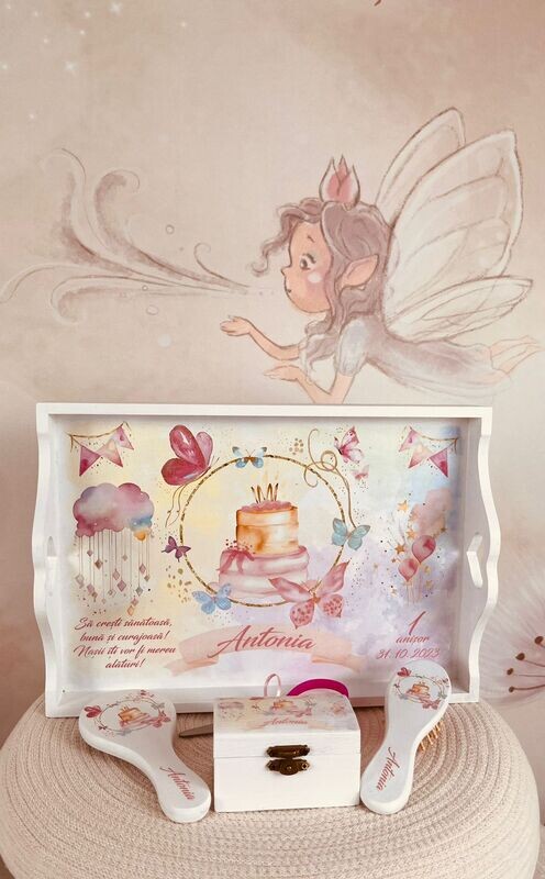 Set Turta Fluturi Aniversare 1 an