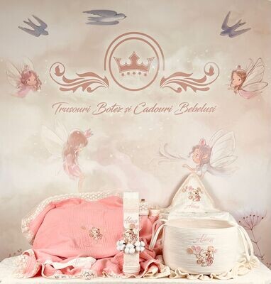Trusou Botez Muselina Urs cu baloane Alexa - Set Biserica