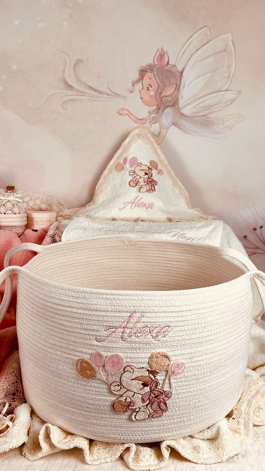Trusou Botez Muselina Urs cu baloane Alexa - Set Biserica