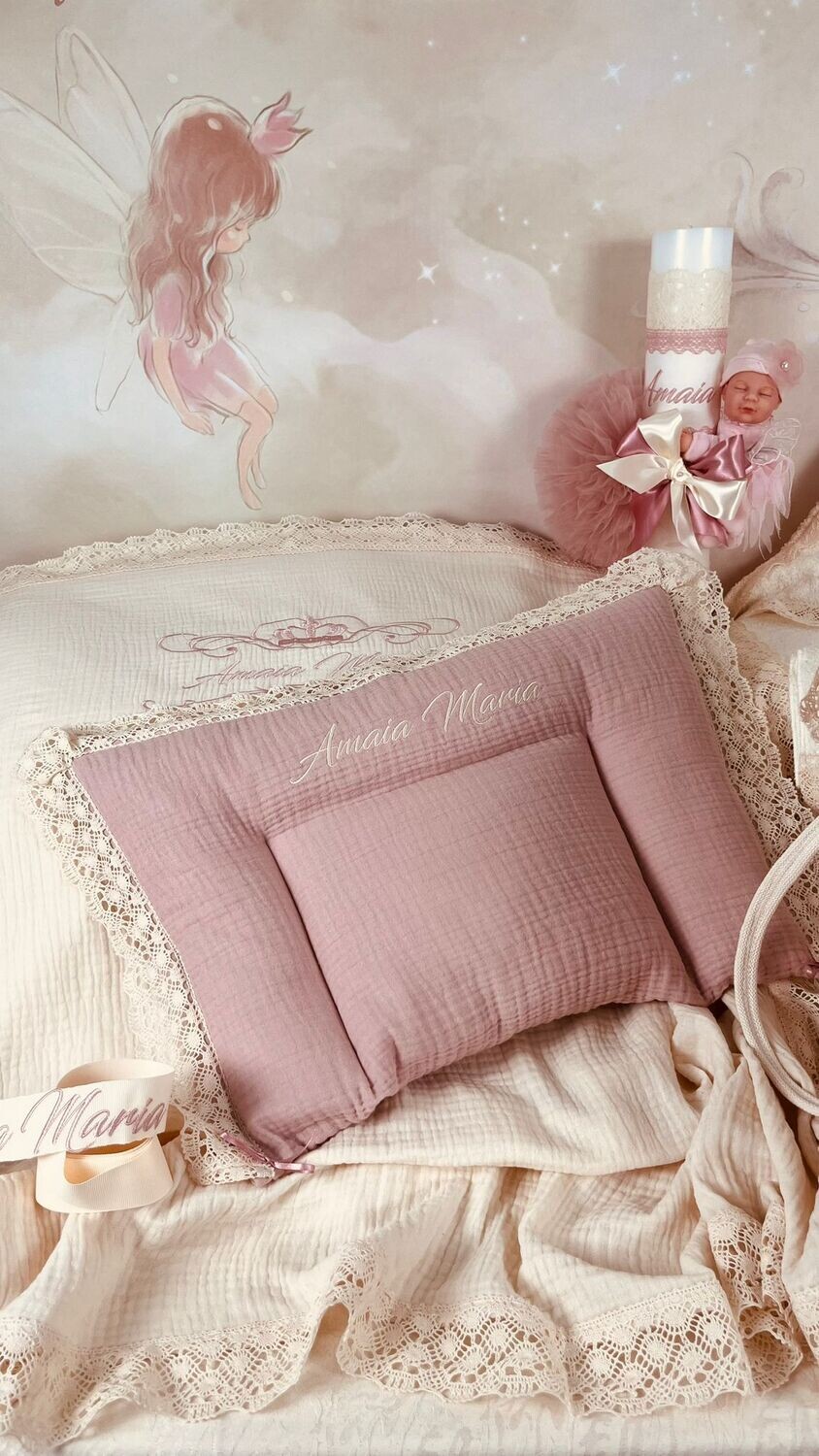 Trusou Botez Personalizat Muselina Royal  - Set Biserica Premium