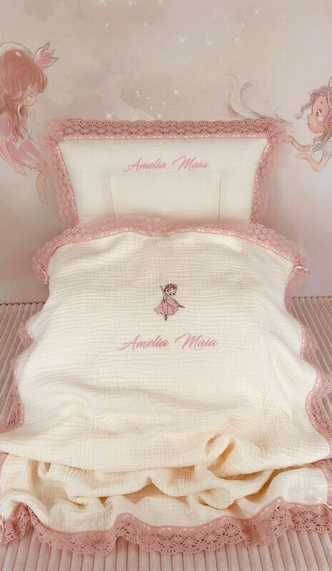 Set Cadou Botez Muselina Balerina