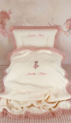 Set Cadou Botez Muselina Balerina