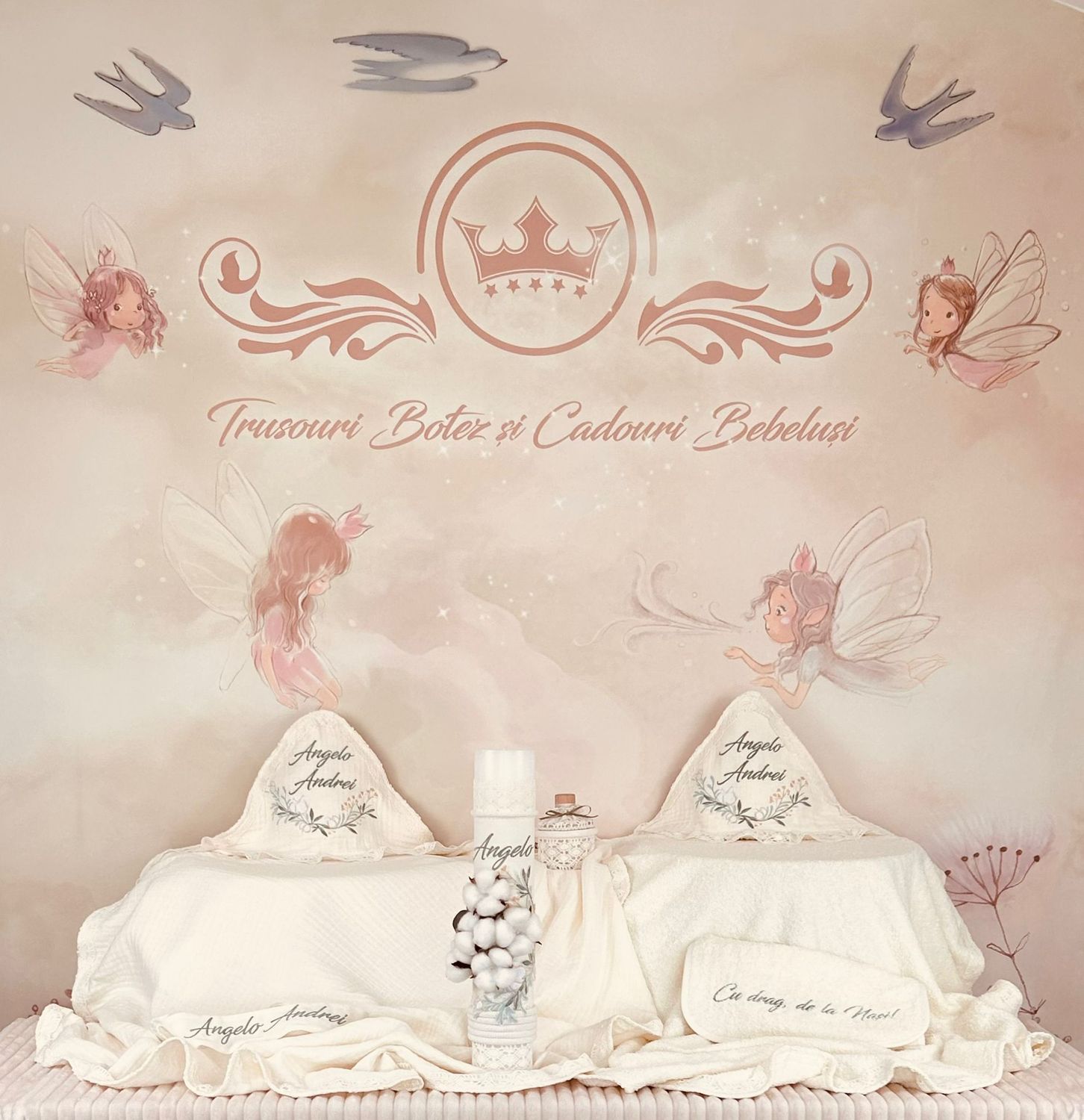 Trusou Muselina Eucalipt ivory - set Biserica Premium