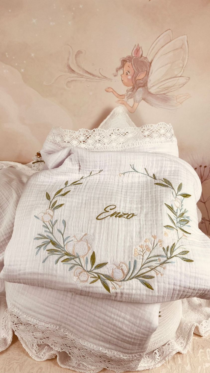Trusou Botez Muselina Eucalipt Enzo- Set Biserica Premium