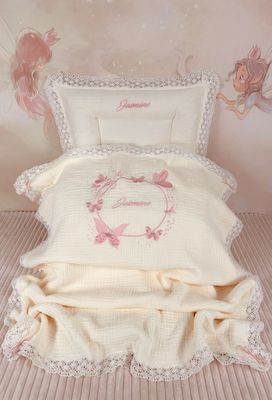Set Cadou Botez Muselina Fluturi