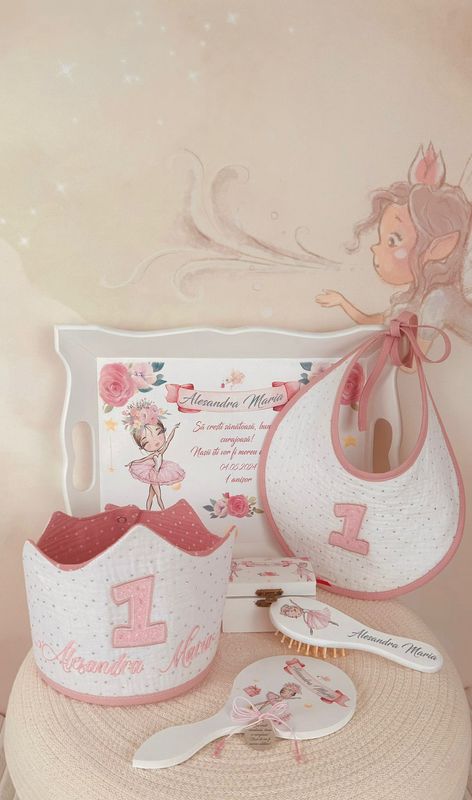 Set Turta Balerina Aniversare 1 an Set Turta Balerina Aniversare 1 an