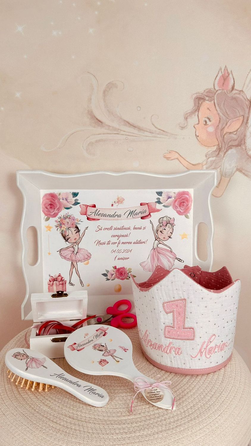 Set Turta Balerina Aniversare 1 an