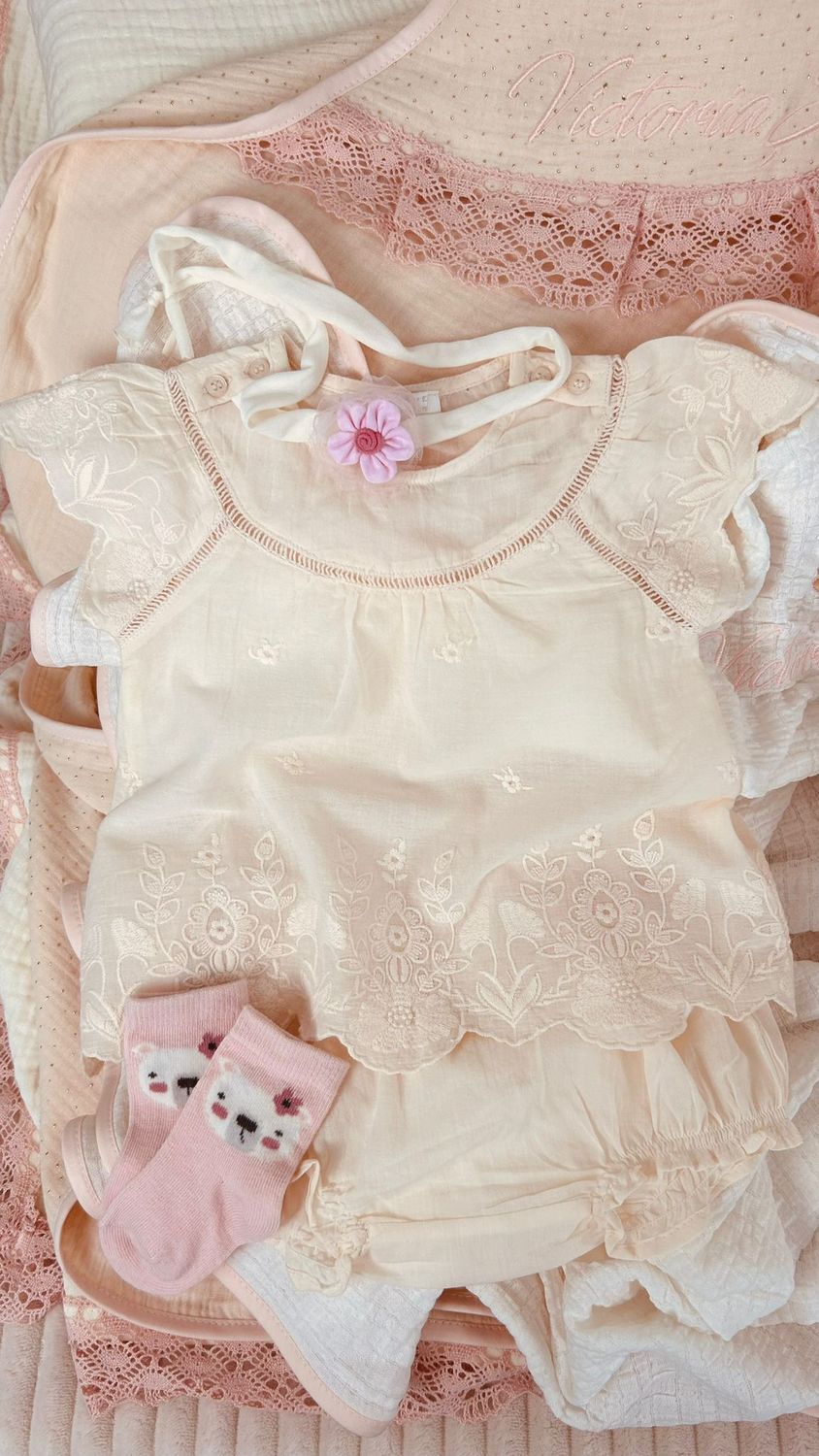 Trusou Botez Muselina Regal Roz set biserica PremiumMax