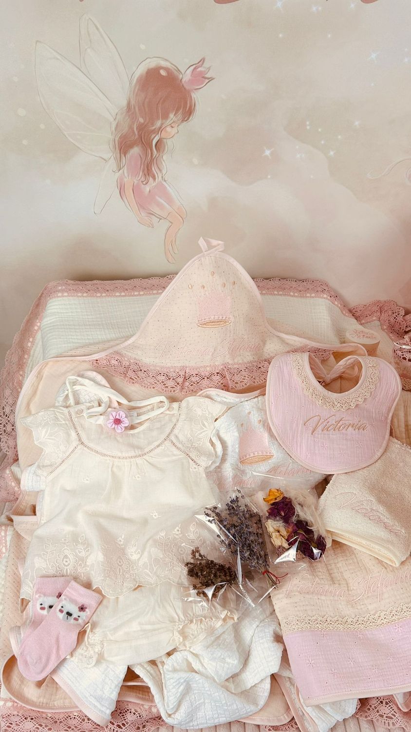 Trusou Botez Muselina Regal Roz set biserica PremiumMax