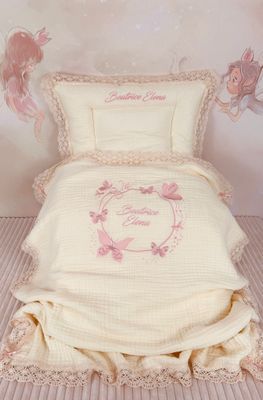 Set Cadou Botez Muselina Fluturi