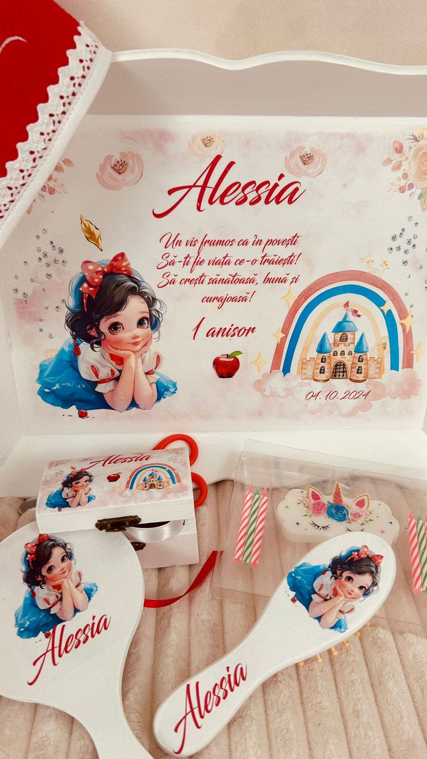 Set Turta Alba ca Zapada  Aniversare 1 an