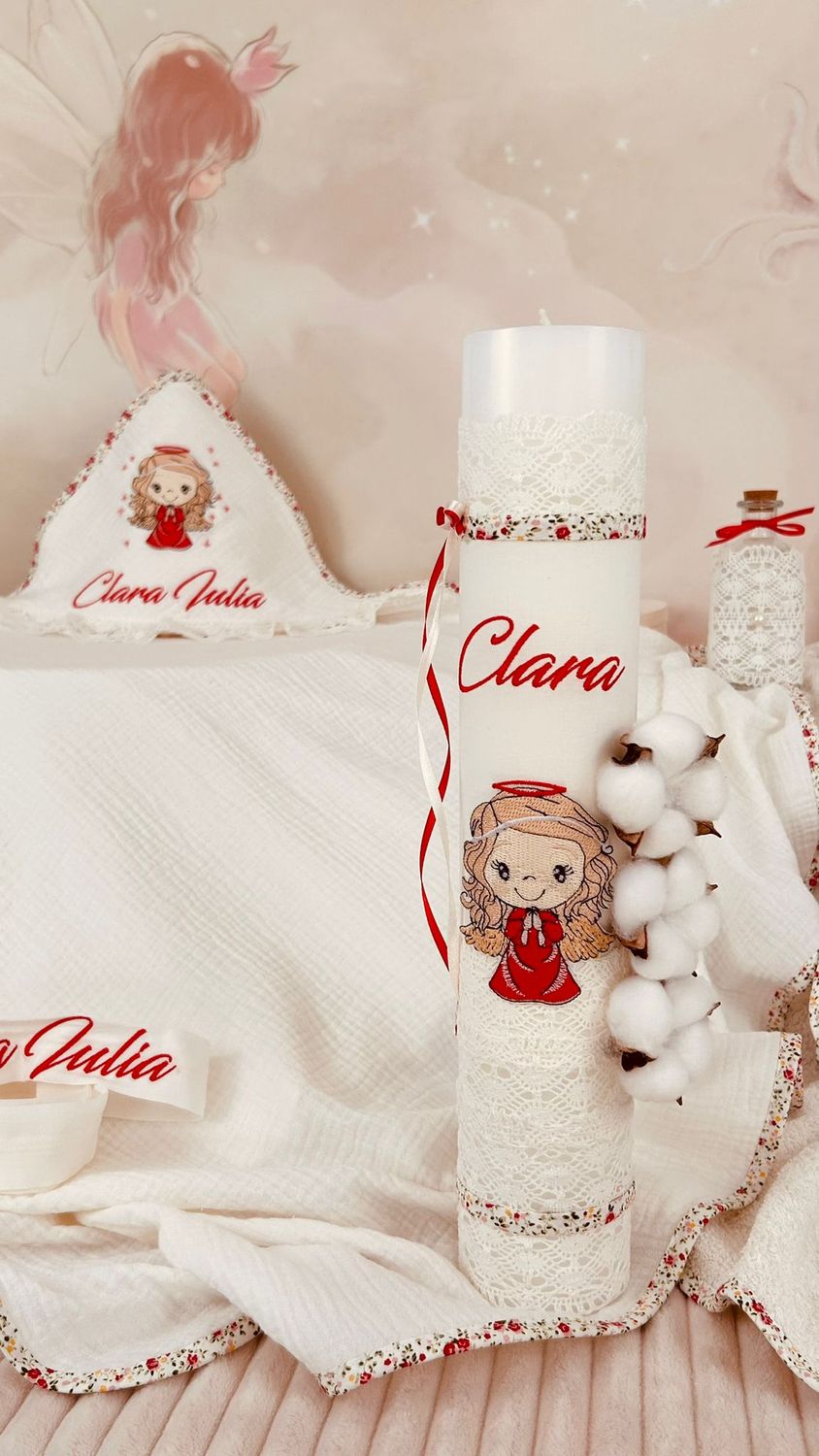Trusou Botez din MUSELINA Fetita Ingerasa - Set Biserica