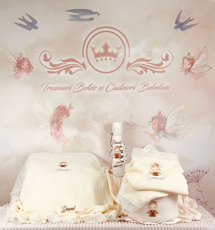 Trusoul Muselina Ingeras - set biserica Premium Trusoul Muselina Ingeras - set biserica Premium