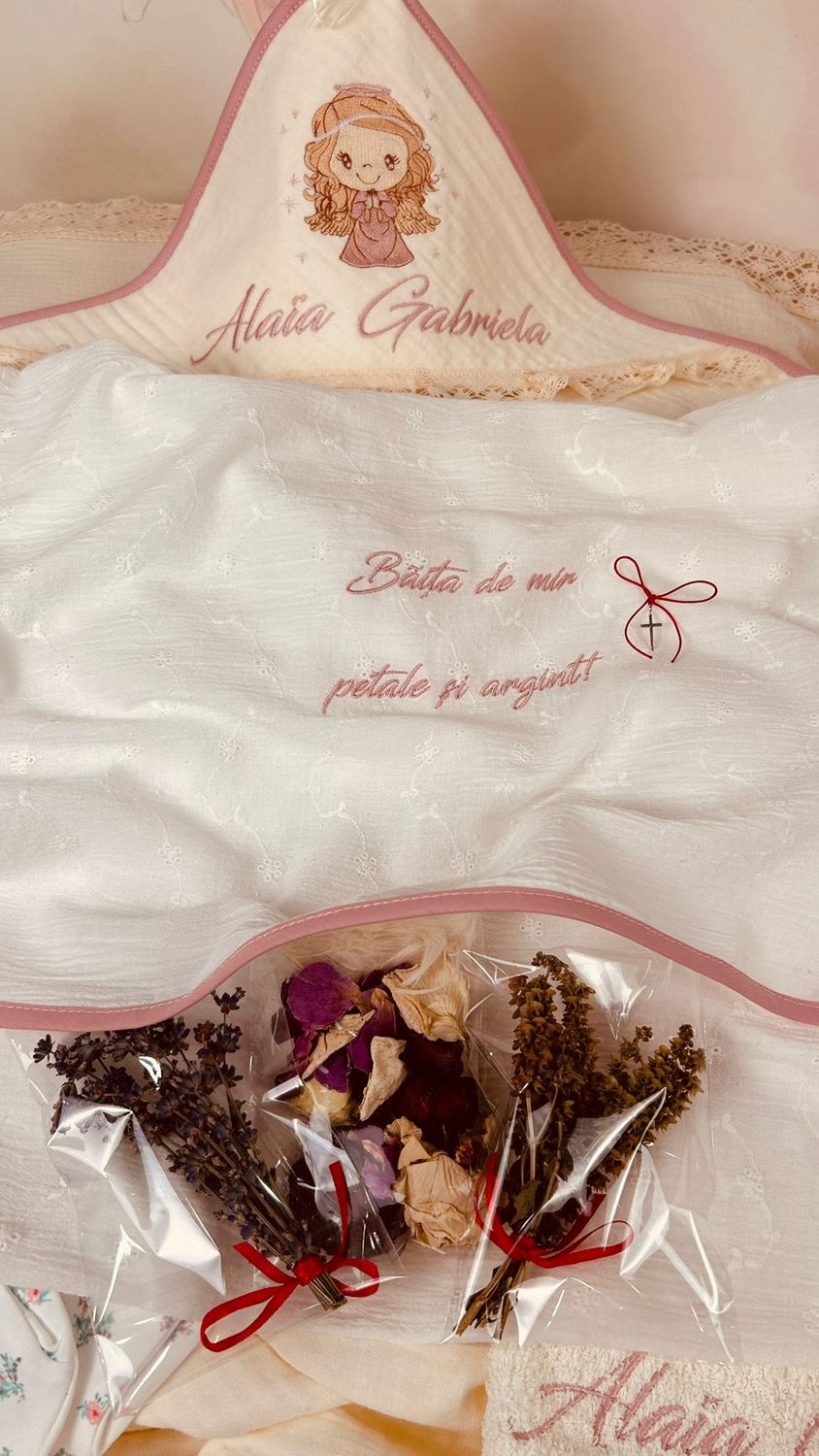 Trusou Botez Muselina Fluturi set biserica PremiumMax