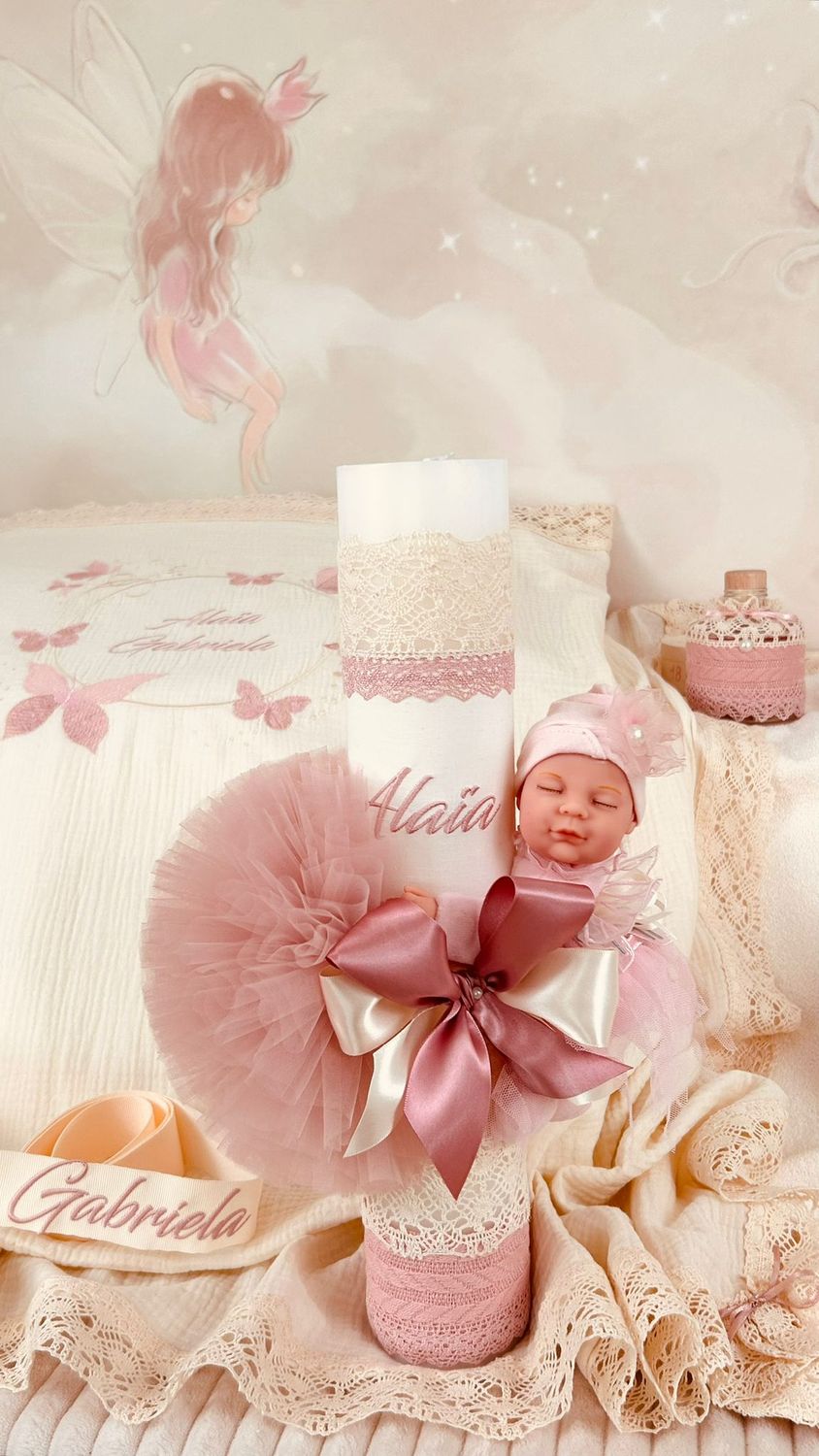 Trusou Muselina Botez Fluturi Alai - Set Biserica Premium