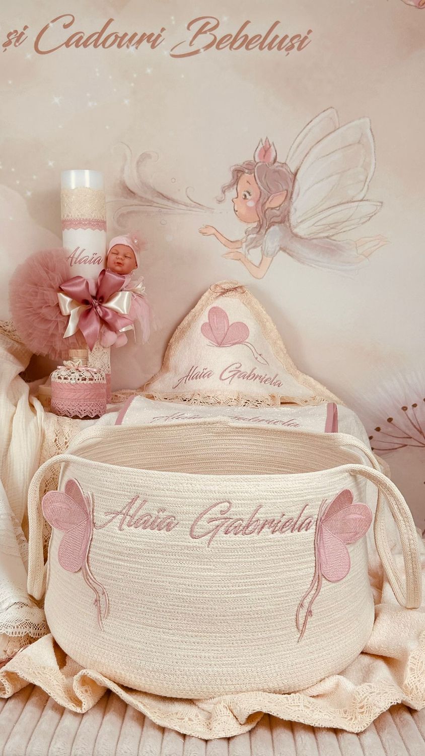 Trusou Muselina Botez Fluturi Alai - Set Biserica Premium