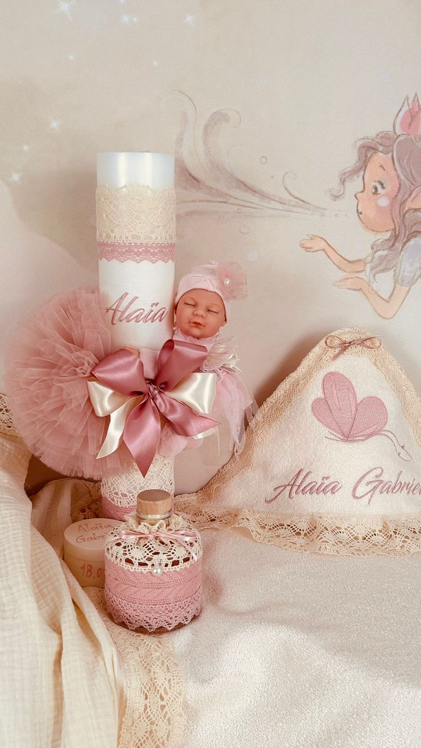 Trusou Muselina Botez Fluturi Alai - Set Biserica Premium