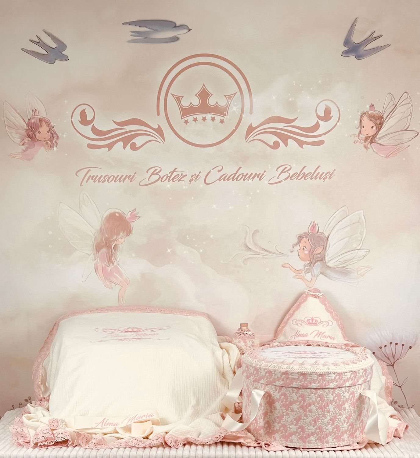 Trusou Botez Muselina Regal Maria- Set Biserica Personalizat