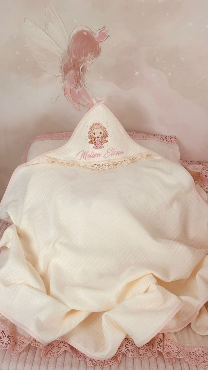 Trusou Muselina Fluturi roz - Set Biserica maxi