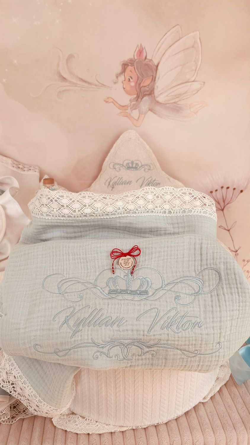 Trusou Botez  Muselina Regal - Set Biserica Personalizat Max