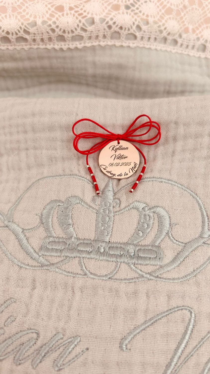 Trusou Botez  Muselina Regal - Set Biserica Personalizat Max