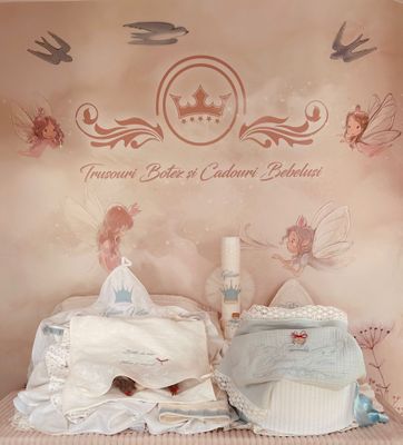 Trusou Botez  Muselina Regal - Set Biserica Personalizat Max