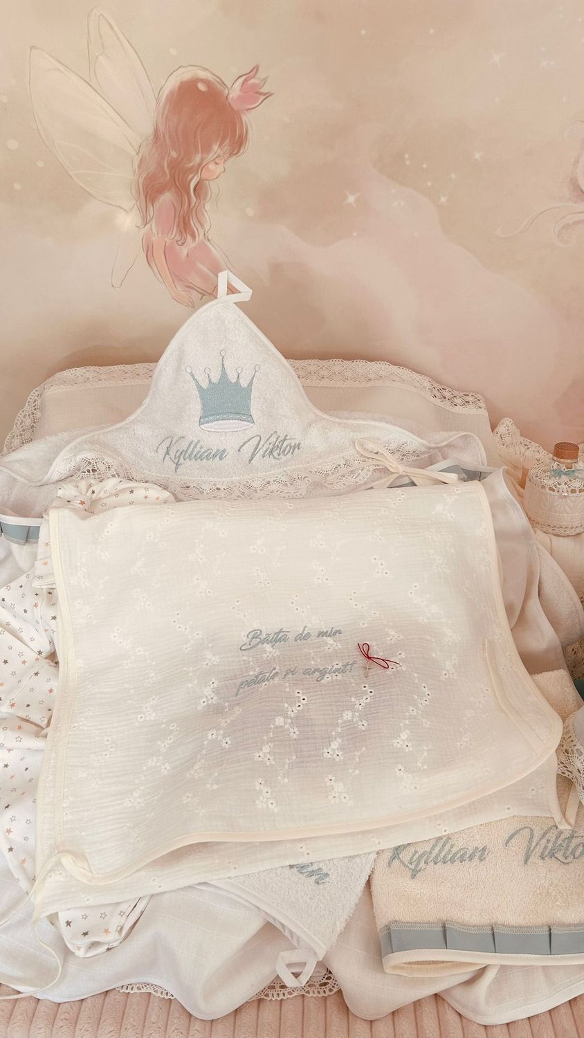 Trusou Botez  Muselina Regal - Set Biserica Personalizat Max