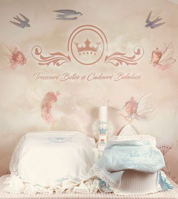 Trusou Botez  Muselina Regal - Set Biserica Personalizat