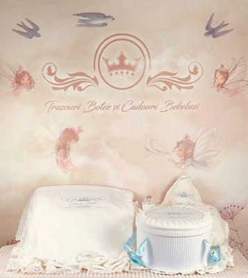 Trusou Botez Muselina Regala - Set Biserica Personalizat