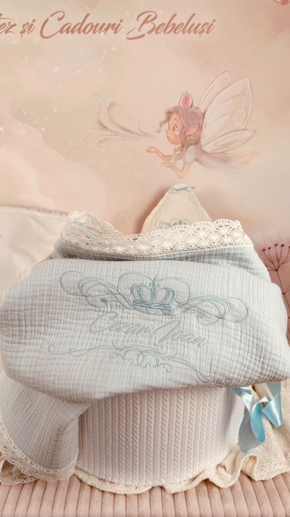 Trusou Botez Muselina Regala - Set Biserica Personalizat